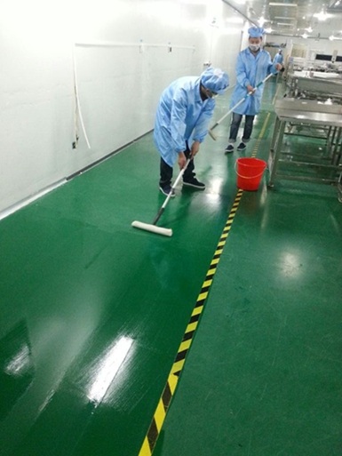 锦富电子环氧地面清洗打蜡